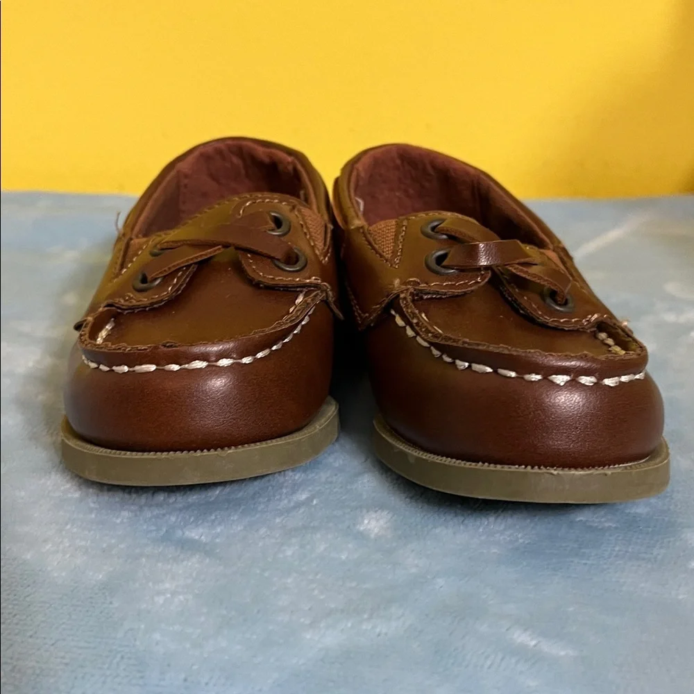 Carter’s Toddler Boys Boat Shoes Size 6 Brown Slip-On NEW WITH TAGS